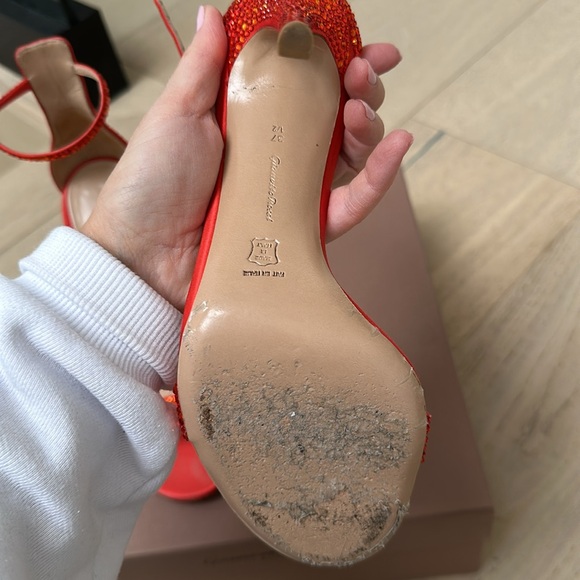 Gianvito Rossi Glam Raso crystal embellished satin sandals - Picture 8 of 8